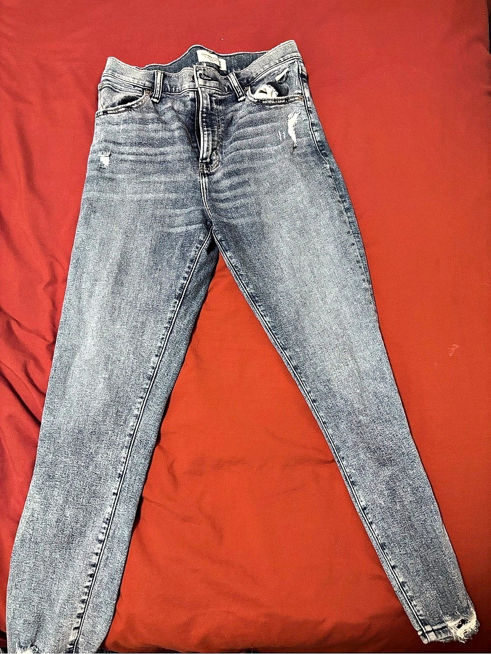 Abercrombie & Fitch The Super Skinny Ankle High Rise Skinny High Rise Jeans